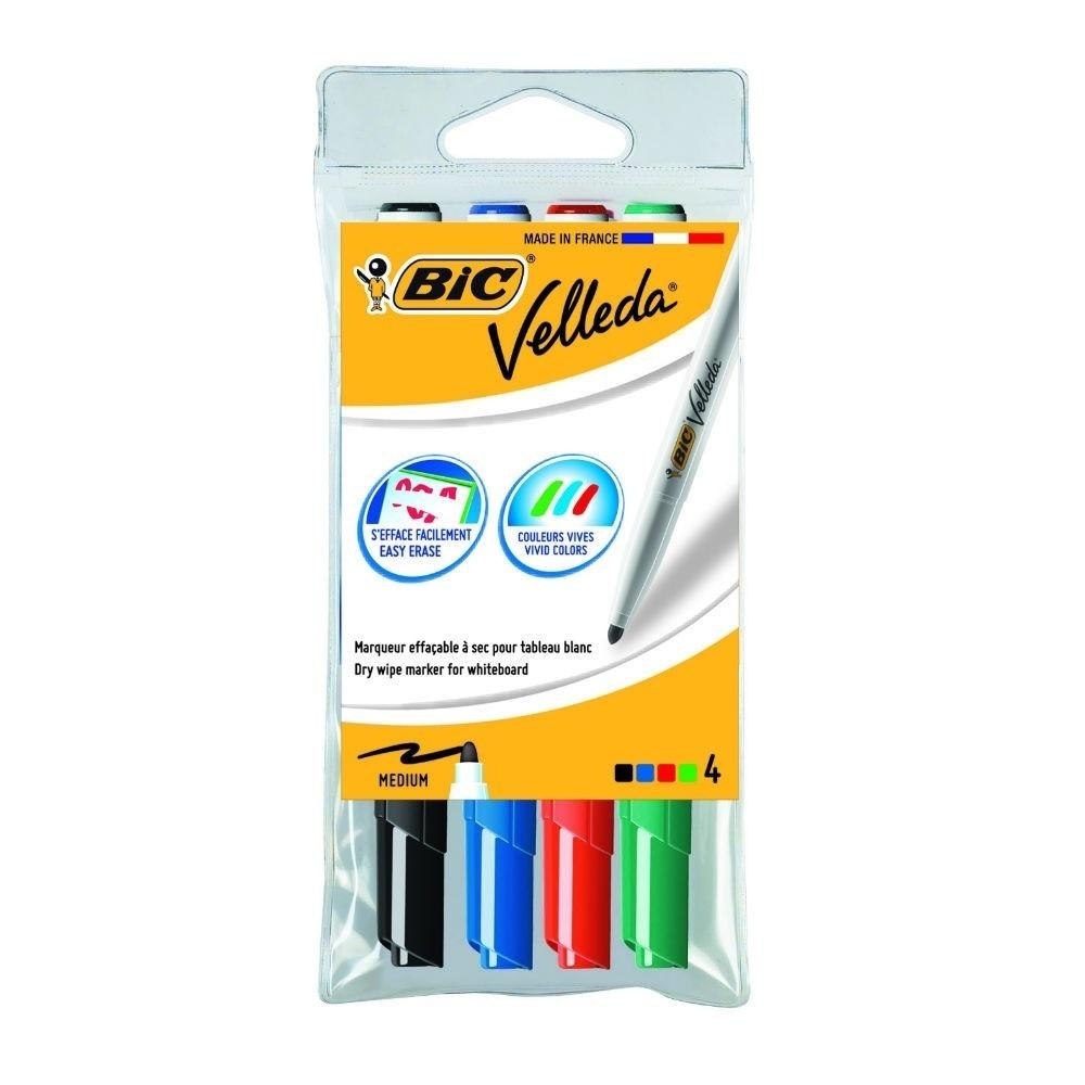 MARCADOR SECADOR REDONDO 4 COLORES VELLEDA BIC 503842 BC BIC